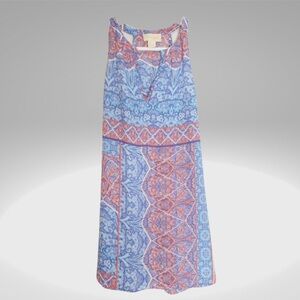 Lucy & Lauren Coral & Blue Blouse